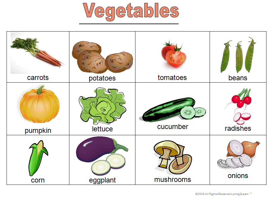 Питательные овощи" (или "Nutritious vegetables" на английском языке)