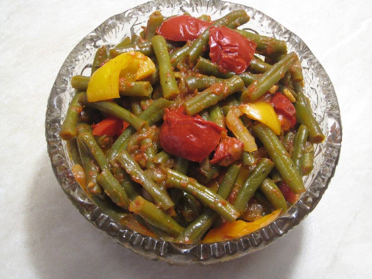 Приготовление стручковой зеленой фасоли с пош