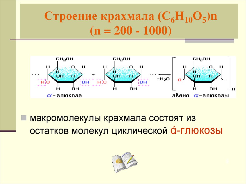 Крахмал структура глюкозы