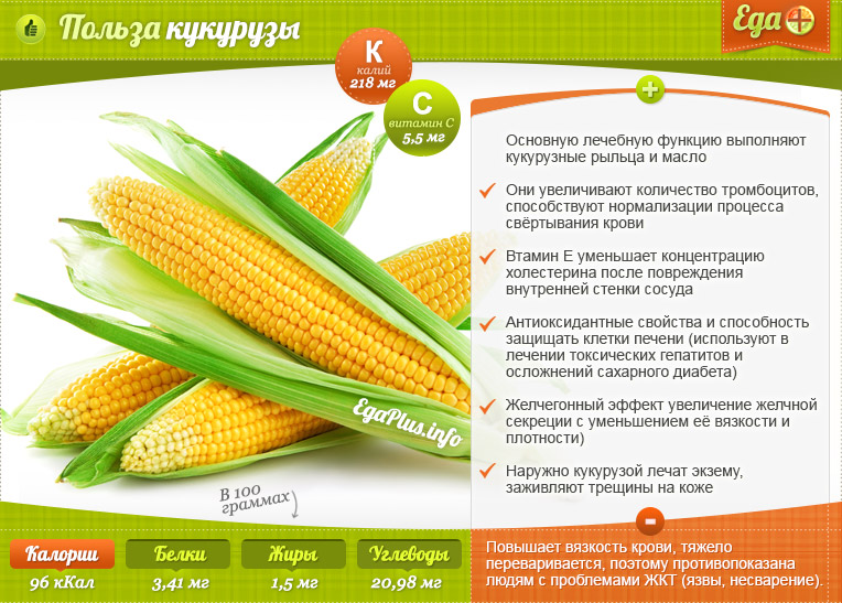 Питательные свойства вареной кукурузы для здоровья детей